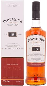 Whisky - Bowmore 15 års Sherry Cask, 0,7 L, 43%